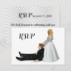 Bride & Groom Wedding RSVP Invitation