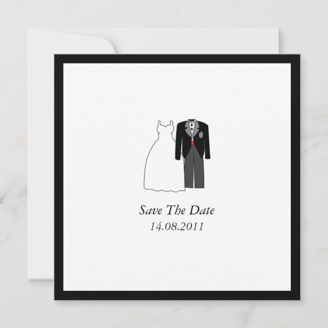 Bride & Groom Wedding Save the Date (Front)