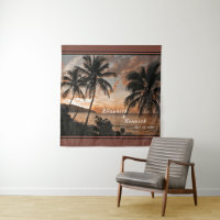 Bride Groom Wedding Tropical Sunset Custom