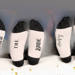 Bride & Groom with Wedding Date Bride's Socks