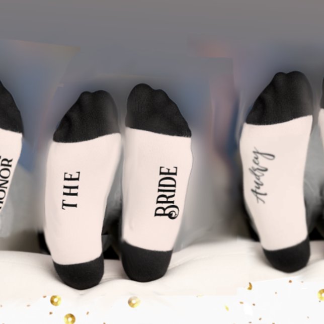 Bride & Groom with Wedding Date Bride's  Socks (Creator Uploaded)