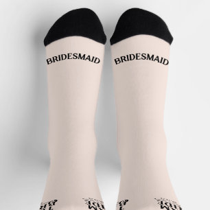 Bride & Groom with Wedding Date Bridesmaid  Socks