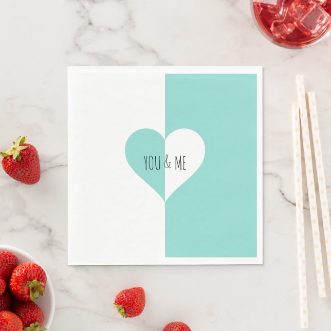 Bride & Groom You & Me Wedding Suite Party Napkin (Insitu)