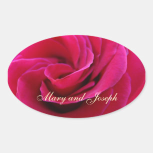 Bride & Groom's Name Wedding envelop seals Rose