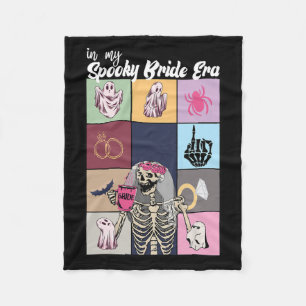 Bride Halloween In My Spooky Bride Era Wedding Bac Fleece Blanket
