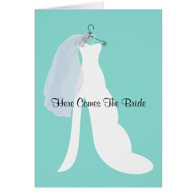 BRIDE  Here Comes The Bride Bridal Note Cards (Front)