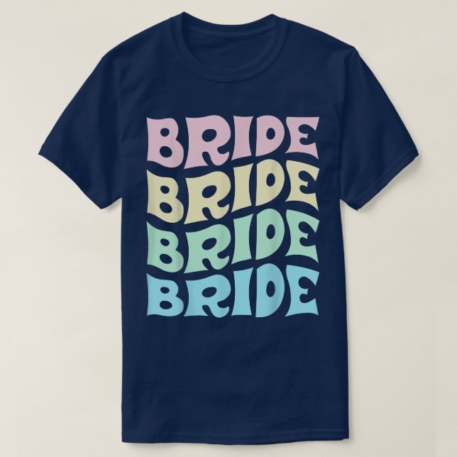 Bride I Do Crew Retro Bachelorette Party Bride Bri T-Shirt (Design Front)