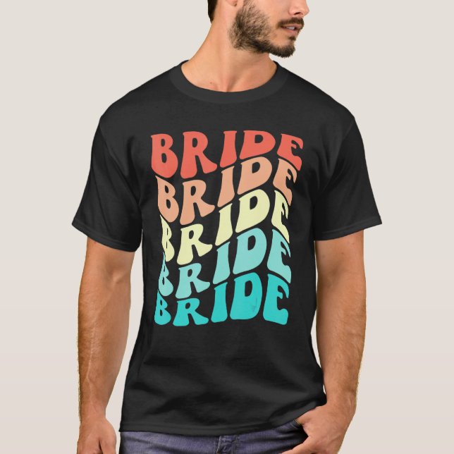 Bride I Do Crew Retro Bachelorette Party Bridesmai T-Shirt (Front)
