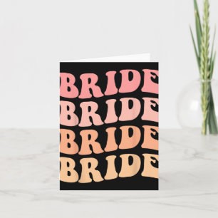 Bride I Do Crew Retro Wedding Bride Bachelorette P Card
