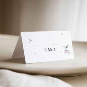 Bride In A Tini Bit Bridal Shower Place Card