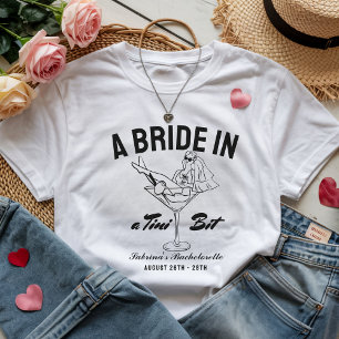 Bride in a tini bit martini bachelorette Espresso T-Shirt