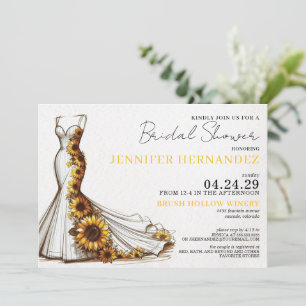 Bride in Bloom Sunflowers Bridal Shower Invitation