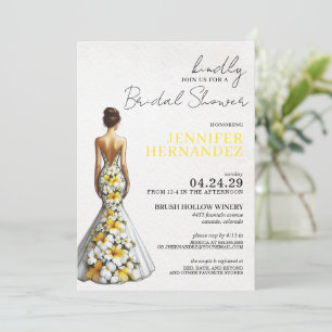 Bride in Bloom Tropical Yellow Bridal Shower Invitation