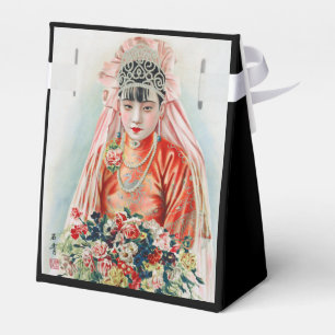 Bride in Red at Chinese Wedding in Shanghai Favour Box