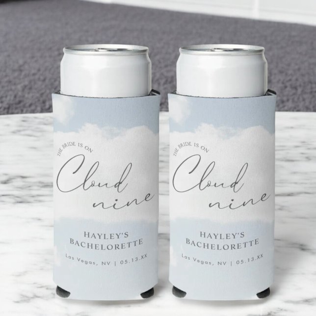 Bride Is On Cloud 9 Bachelorette Favours Seltzer Can Cooler (Creator Uploaded)
