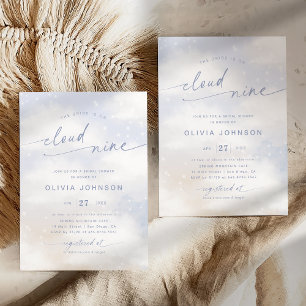 Bride Is On Cloud 9 Dreamy Clouds Bridal Shower  Invitation
