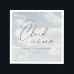 Bride Is On Cloud Nine Bridal Shower Napkin<br><div class="desc">The Bride Is On Cloud Nine Bridal Shower Napkins
Add custom text to the back to provide any additional information needed for your guests.</div>