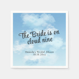 Bride Is On Cloud Nine Bridal Shower Napkin