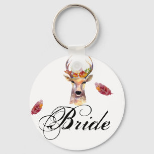 Bride Key Chain boho deer Buck Head Browning Bohem