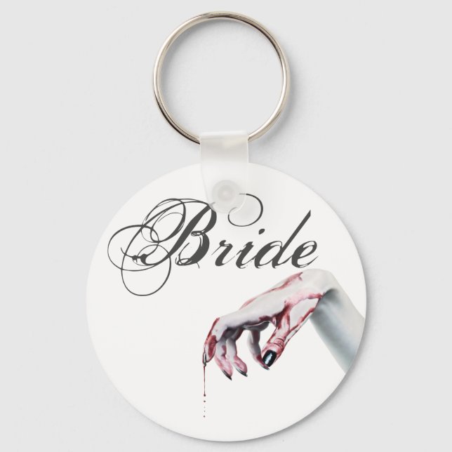 Bride Key Chainzombie blood drip vampire Gothic Key Ring (Front)
