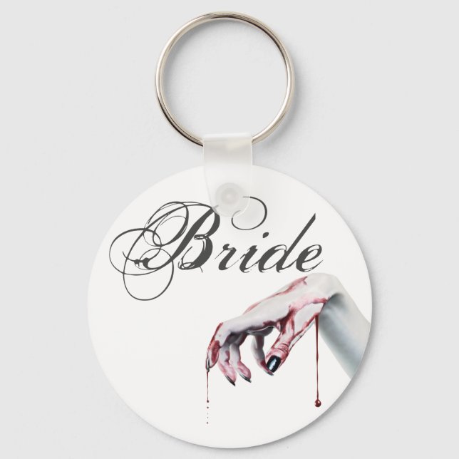 Bride Key Chainzombie blood drip vampire Gothic Key Ring (Front)