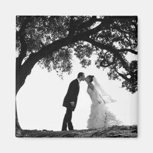 Bride Kiss under Oak Magnet