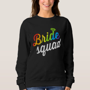 Bride Lgbt Rainbow Flag Lesbian Bachelorette Party Sweatshirt