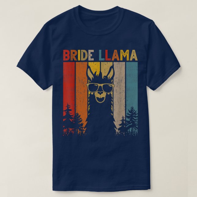Bride Llama Birthday Matching Family for Mens Wome T-Shirt (Design Front)