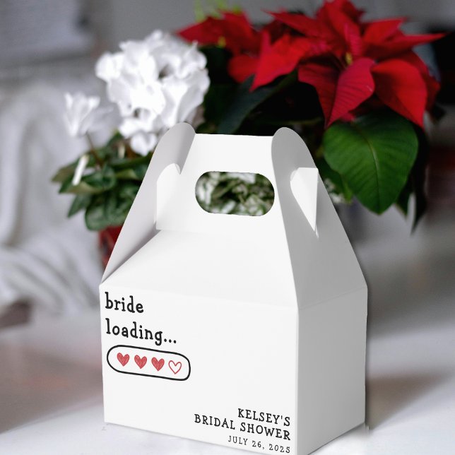 Bride Loading Hearts Bridal Shower  Favour Box (Bride Loading Hearts Bridal Shower Favor Boxes
)