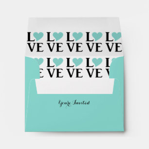 BRIDE Love Teal Blue Tiara Party Shower Envelope