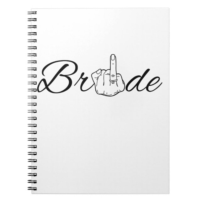 Bride Mrs Future Bride wedding engagement Notebook (Front)
