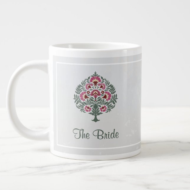 Bride Mug – Jumbo Floral Mug - Versatile Gift (Left)