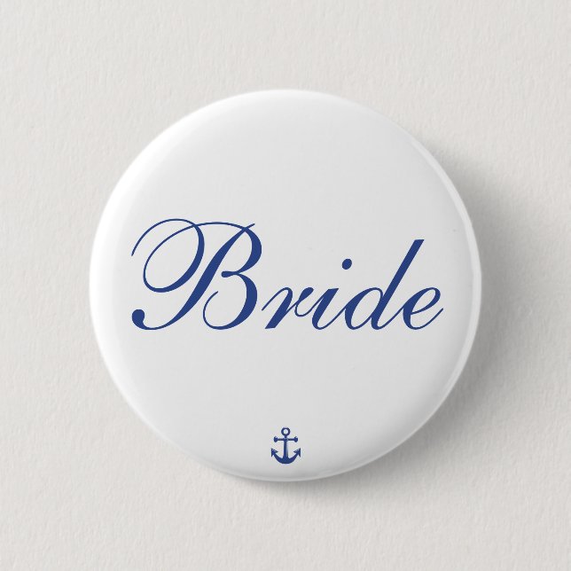 Bride Nautical Wedding Buttons (Front)