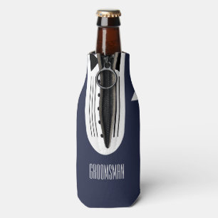 BRIDE Navy Blue Wedding Bridal Party Groomsman Bottle Cooler