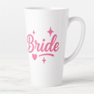 Bride Neon Pink Latte Mug