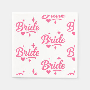 Bride Neon Pink Napkin