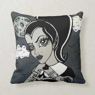 "Bride of Eddie Munster throw pillow