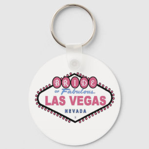 BRIDE of Fabulous Las Vegas Pink Keychain