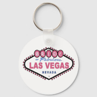 BRIDE of Fabulous Las Vegas Pink Keychain