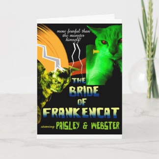 Bride of Frankencat Halloween Card