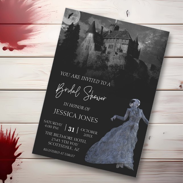 Bride of Frankenstein Bridal Shower Halloween Invitation (Creator Uploaded)