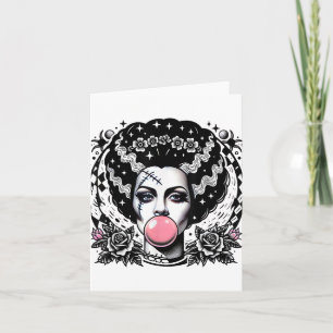 Bride Of Frankenstein Bubblegum Monster Halloween Card