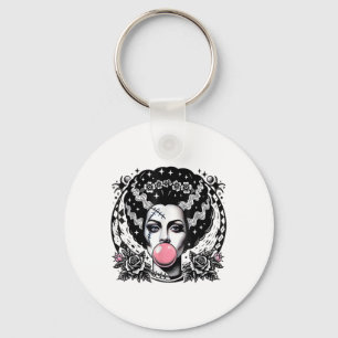 Bride Of Frankenstein Bubblegum Monster Halloween Key Ring