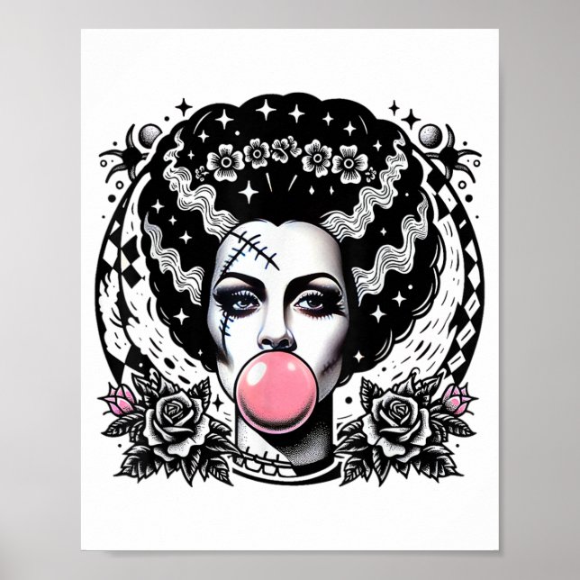 Bride Of Frankenstein Bubblegum Monster Halloween  Poster (Front)