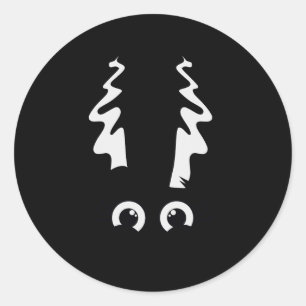 Bride Of Frankenstein Cute Monster Halloween Costu Classic Round Sticker