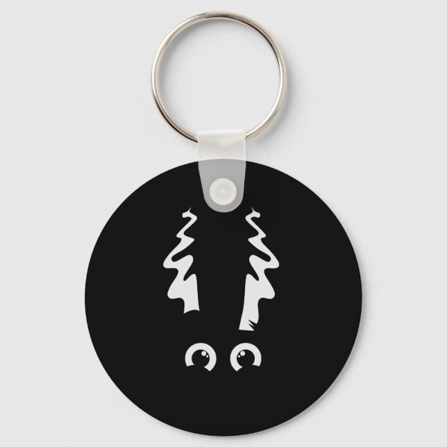 Bride Of Frankenstein Cute Monster Halloween Costu Key Ring (Front)