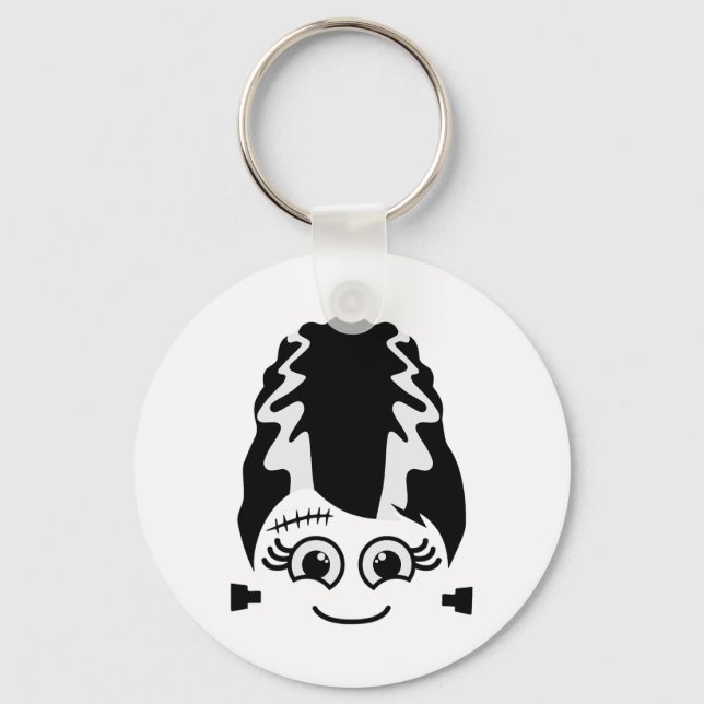 Bride Of Frankenstein Cute Monster Halloween Costu Key Ring (Front)