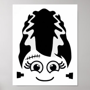 Bride Of Frankenstein Cute Monster Halloween Costu Poster