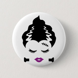Bride Of Frankenstein Monster Halloween Costume 1  6 Cm Round Badge