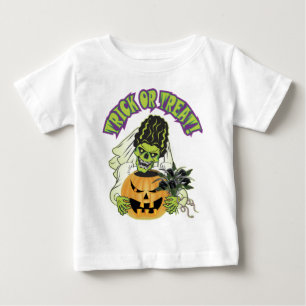 Bride of Frankenstein Skull Baby T-Shirt